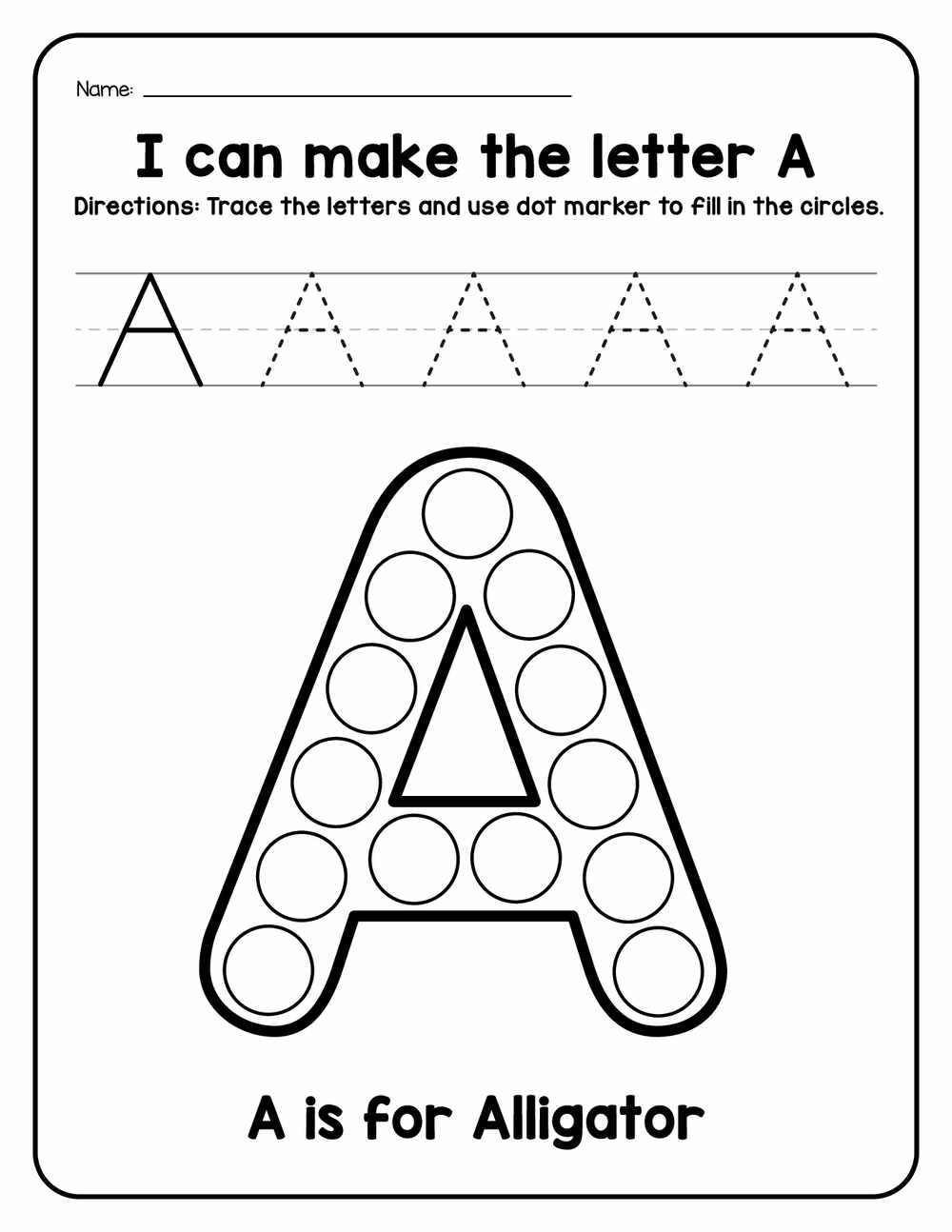 A Z Animals Dot Marker Worksheets 52 pages